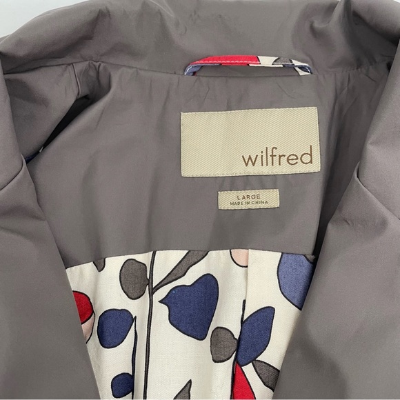 Aritzia Wilfred Trench Coat Women’s L Lined Button Up Belted Front Pockets - Picture 4 of 14
